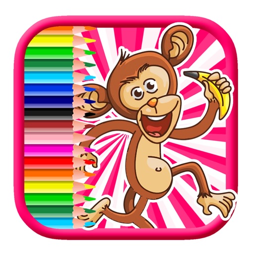 Peter Monkey Coloring Book Draw Game Free For Kids