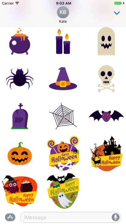 Happy Halloween Party Stickers