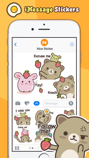 Strawberry Cat Pro - Cute Stickers by NICE Sticker(圖2)-速報App