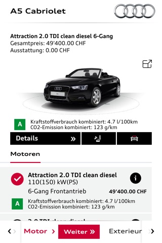 Audi Configurator CH screenshot 3