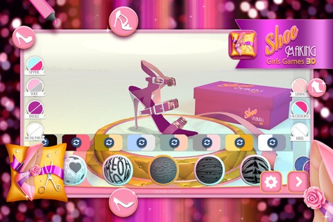 Shoe Making Girls Games: Design High Fashion Shoes screenshot 2