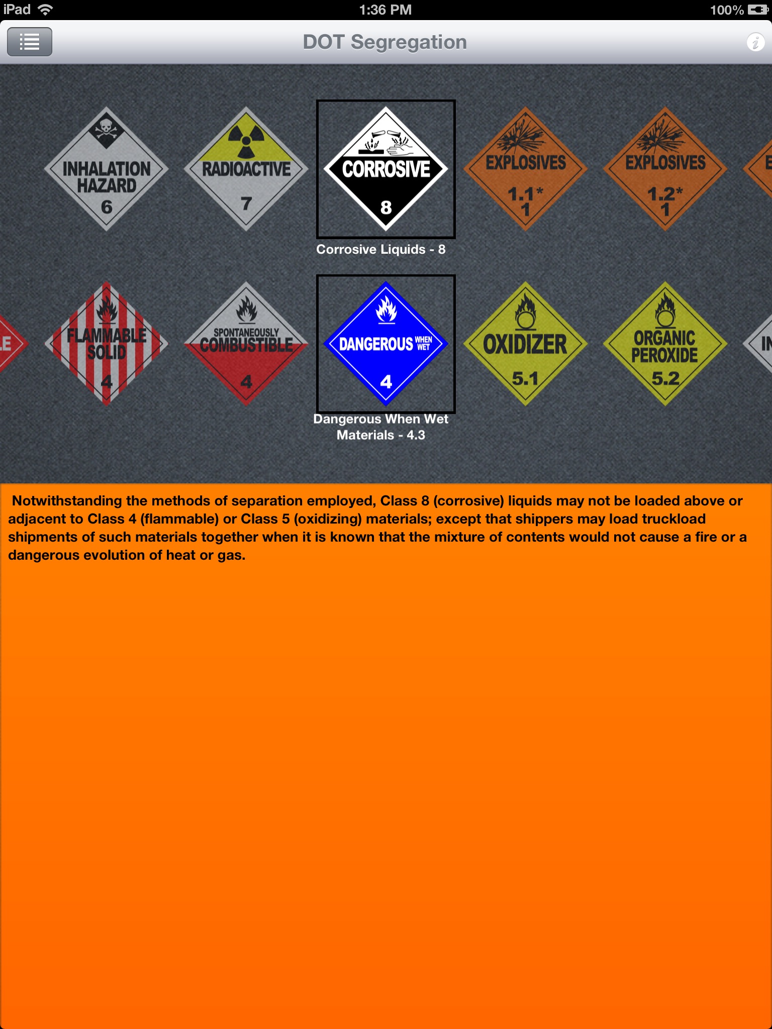 Hazmat Load  Segregation Guide screenshot 3