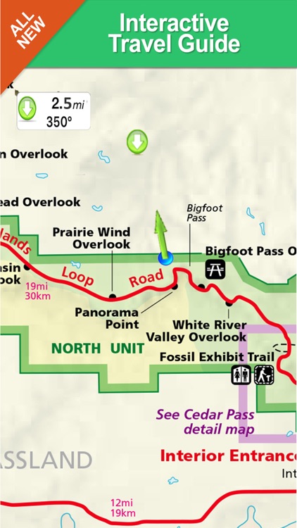 Badlands National Park - GPS Map Navigator