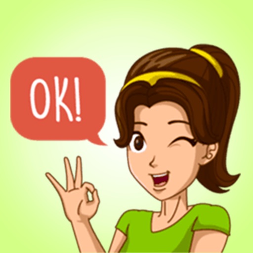 Talkative Girl - CARTOON Stickers Pack icon