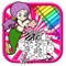 Mermaid Happy New Year Coloring Book Draw Game