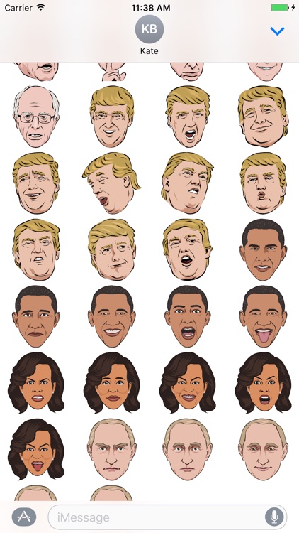 Celebmoji Politics Stickers–Trump, Clinton, Obama screenshot-3
