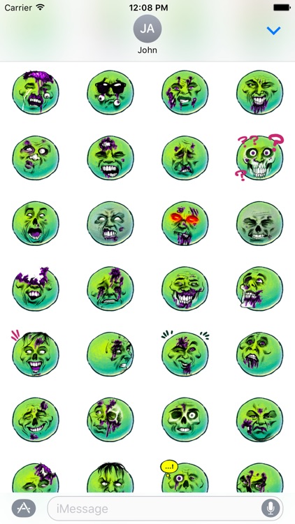 Zombie Halloween Stickers