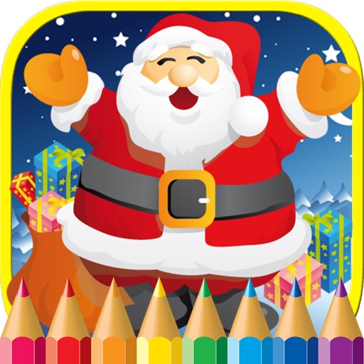 Christmas Coloring Page Book Santa Claus for Kids icon