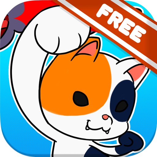 Super Hero Cute Cat Jumping The Hitter Runing Game Icon