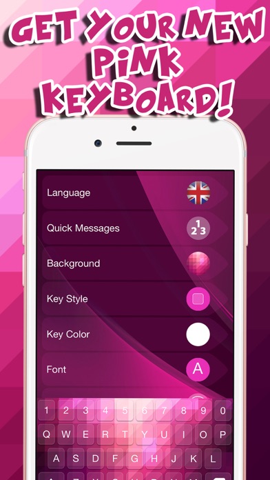 ピンク キーボード 特別 版 現代 キーボード ために 女の子 とともに かわいい 背景 Iphoneアプリランキング