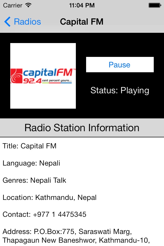 Nepal Radio Live Player (Kathmandu / Nepali / Devanagari) screenshot 4