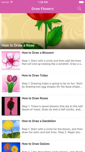 How To Draw Flowers - Step By Step Drawing(圖1)-速報App