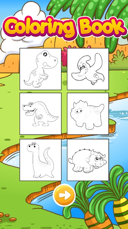 Dinosaur Coloring Pages For Kids Draw Paint Games