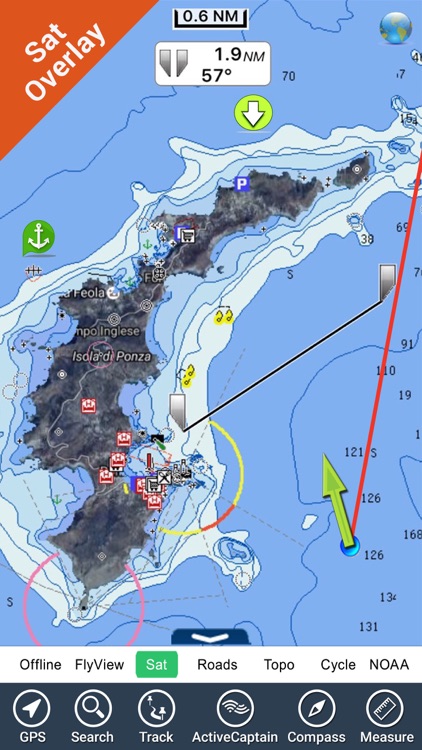 Isole Pontine - GPS Map Navigator