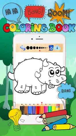 Game screenshot Dinosaur book lite free dinosaur coloring games hack