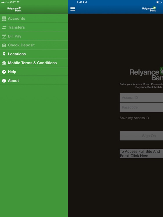 Relyance Bank for iPad