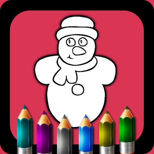 Christmas. Coloring books for kids Icon