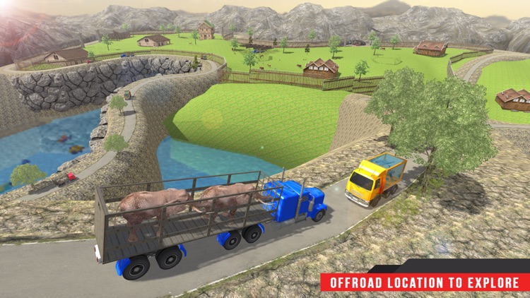 Farm & Zoo Angry Animals Transporter Truck Driving screenshot-3