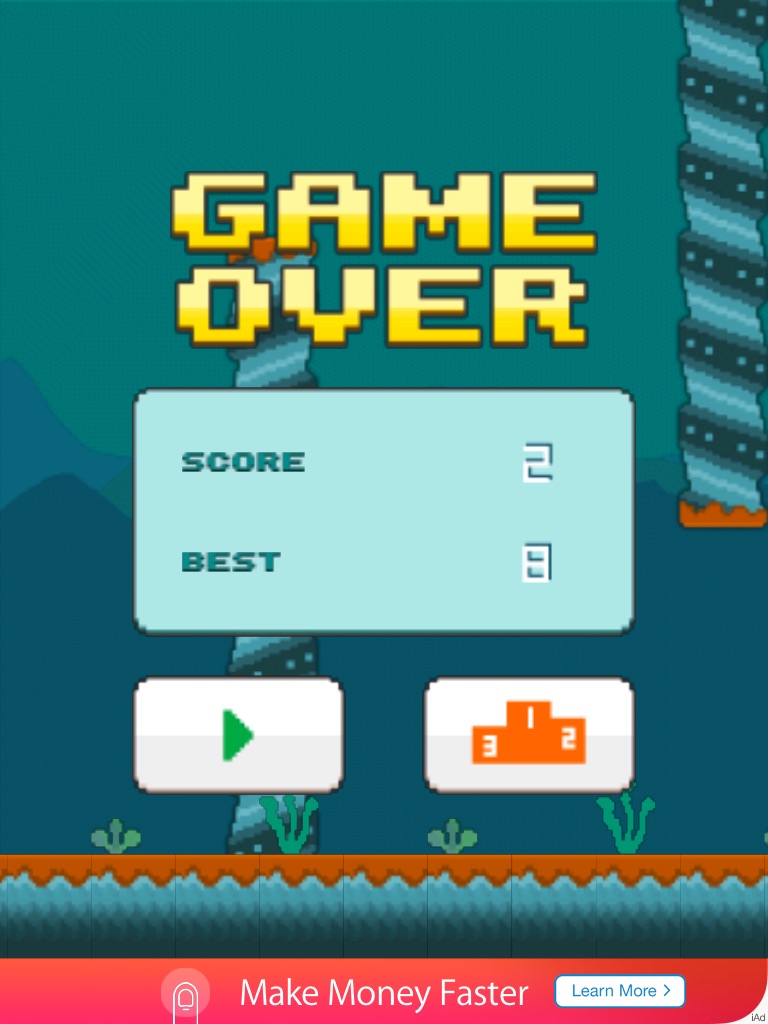 Flappy Fish - Brave Cross screenshot 4