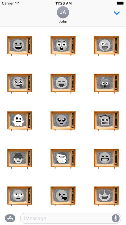 Black & White Emoji TV
