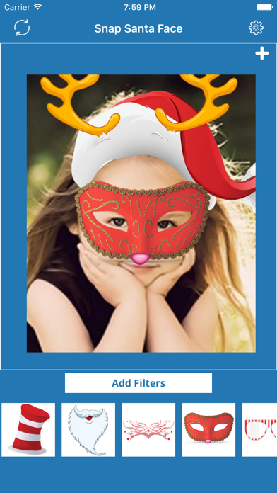 How to cancel & delete Snap Santa Face -Cute Emoji, Stickers, Santa Faces from iphone & ipad 1