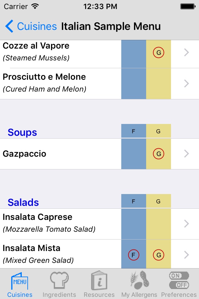 iEatOut Gluten Free & Allergy Free screenshot 2