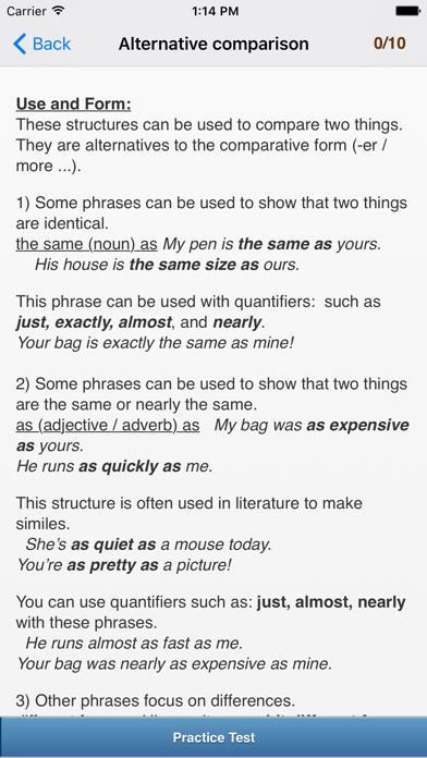 English Grammar Practice Screenshot 2