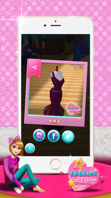 Fashion Design Game.s for Girls: Make Princess Clothes in Star Dress Designer Studio screenshot 3