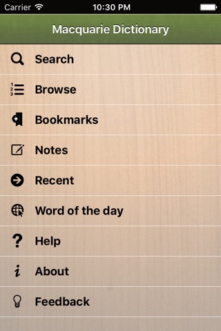 Macquarie Dictionary screenshot 2