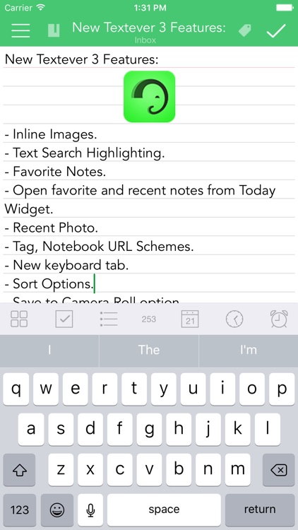 Textever - quick notes for Evernote