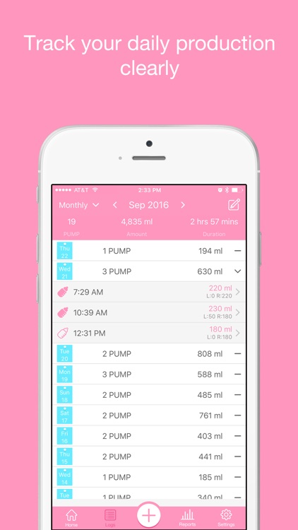 Pumping Tracker Pro - Breast Milk Pump Log for Mum