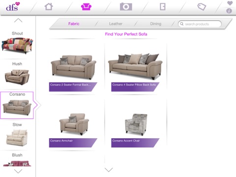 DFS.ie Sofa and Room Planner screenshot 2