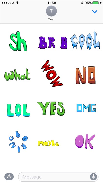 Animated Words Sticker Pack