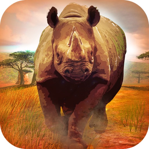 3D Rhino Hunt - Crazy Wild Attack Simulator Game icon