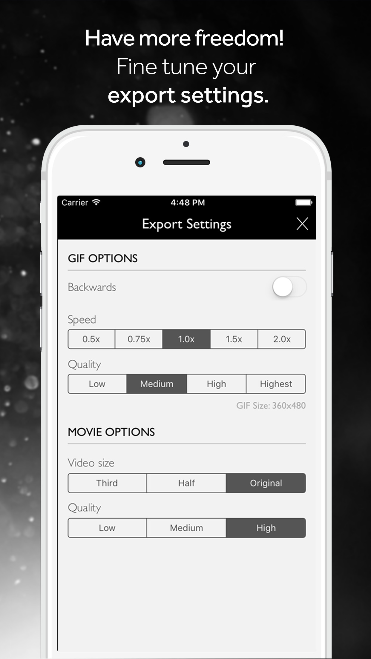 Screenshot do app Alive! Effects and Filters for Live Photos