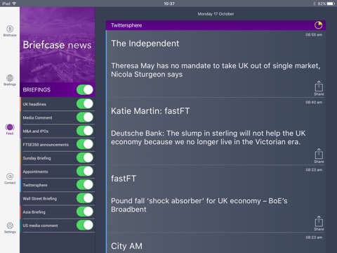 Briefcase - curated news screenshot 3