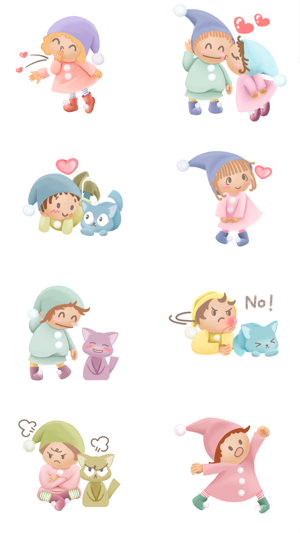 Pommin and the Kitty Gang Stickers for Messages(圖2)-速報App