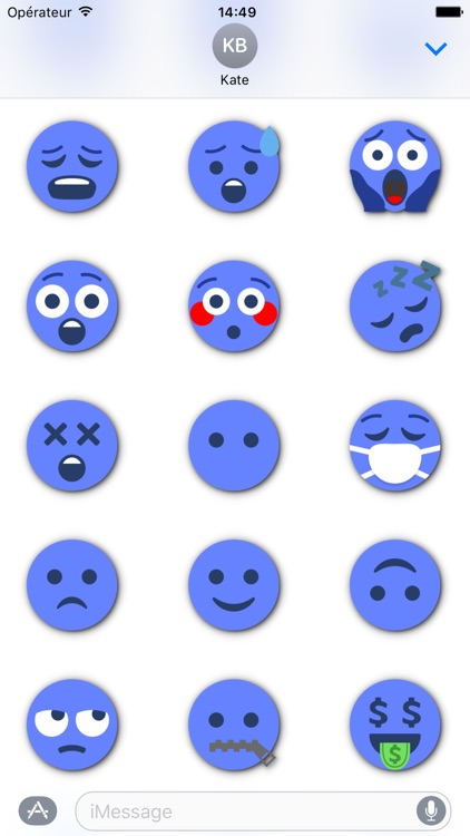 BLUE Emoji • Stickers for iMessage screenshot-3