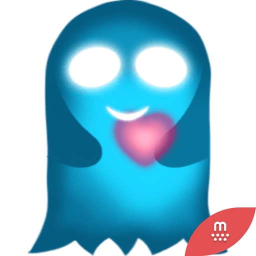 Cute Heart Glowing Ghost  2 stickers by CandyA$