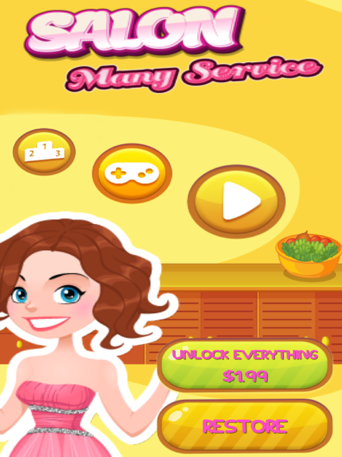 サロンの多くのサービス - ウォッシュを料理や子供のための描画