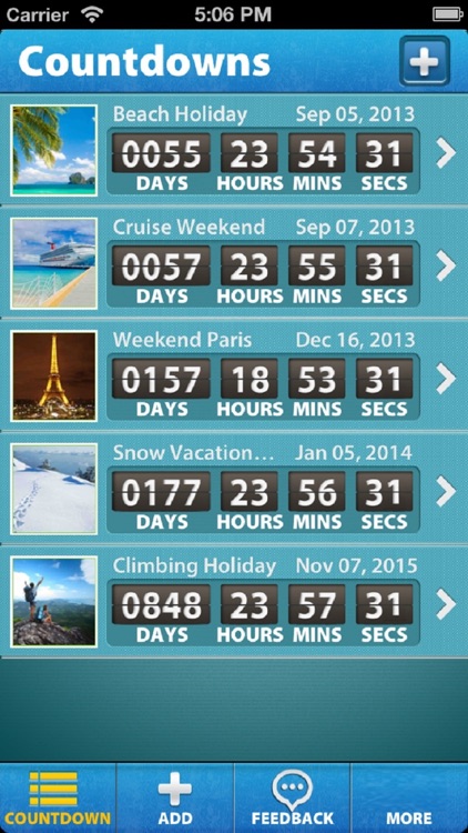 Holiday & Vacation Countdown Timer - Event Widget