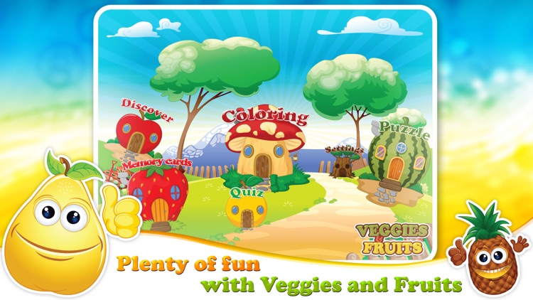 Veggies & Fruits: kids educational games - English