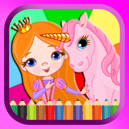Pony And Princess Coloring Book Paint & Draw Games iOS App