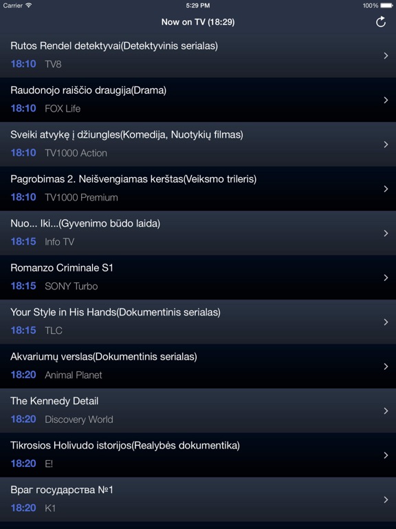 Lietuva Televizija (iPad versija) screenshot 2