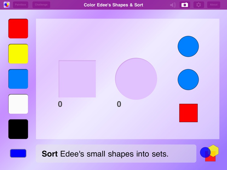 Color My Shapes & Sort