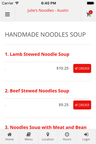 Julie's Noodles - Austin Online Ordering screenshot 2