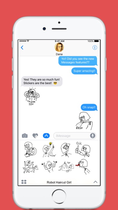 【图】Robot Haircut Girl stickers by RanFlygenring(截图1)