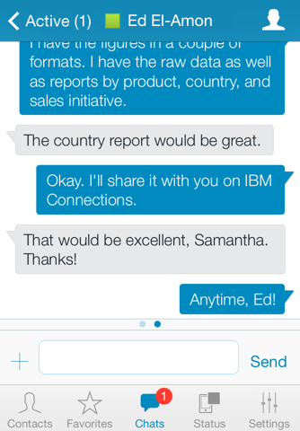 IBM Connections Chat screenshot 2