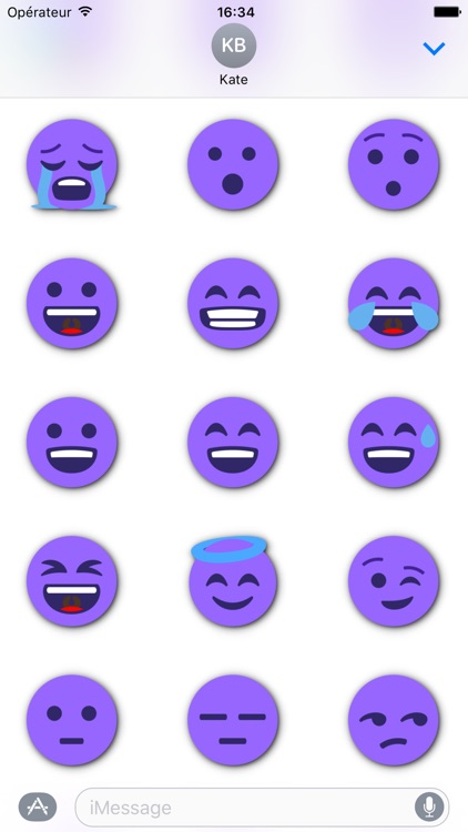 PURPLE Emoji • Stickers for iMessage