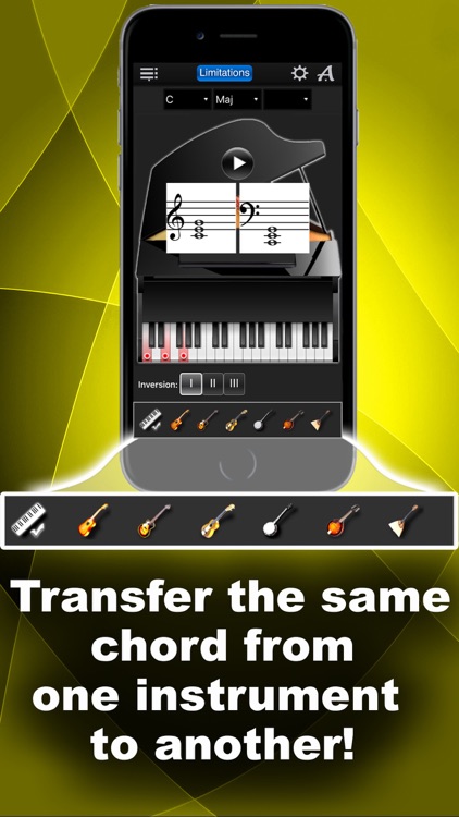 Chords Compass Lite: find piano chords and more!